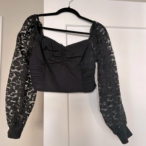 Black Zara corset long sleeve